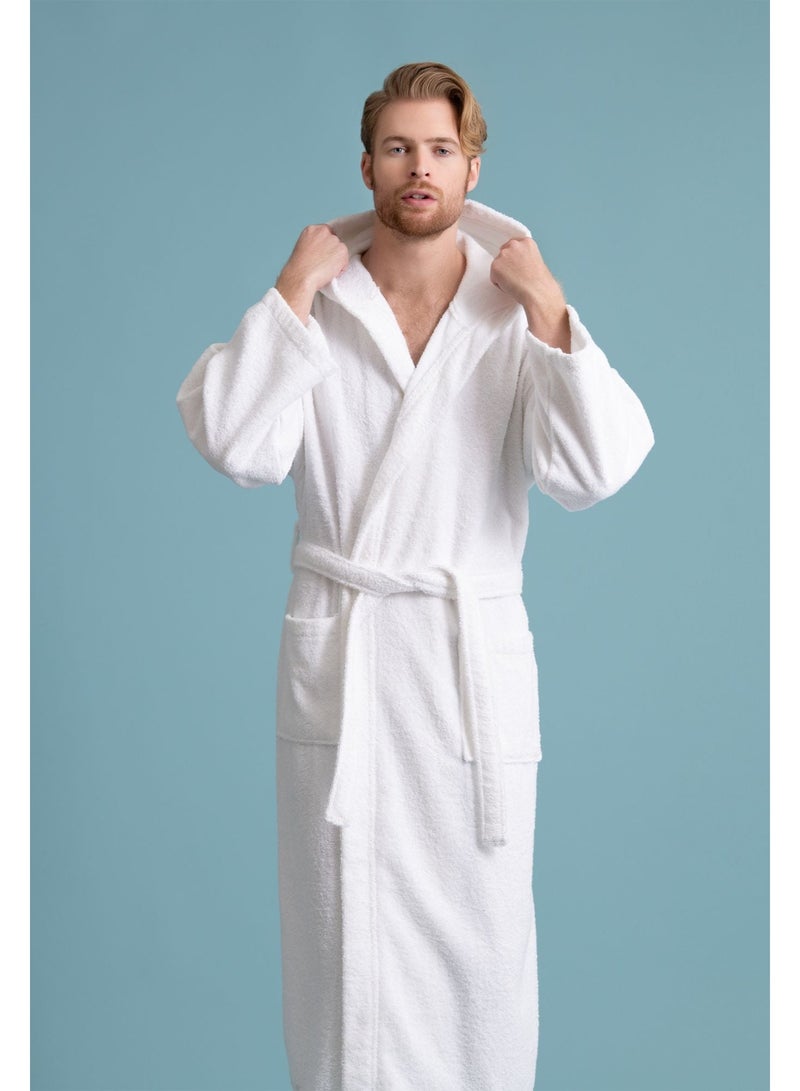 TM HOME Luxury Hotel Bathrobe Hoddies – 100% Natural Cotton with Premium Plush Texture – Elegant  – Ultra-Soft, Highly Absorbent & Comfortable Unisex Design for Home, Spa & Hotels - Image 5